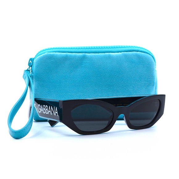 DOLCE&GABBANA DG6186 501/87 BLACK DARK GREY LENS AUTHENTIC SUNGLASSES - Picture 9 of 16